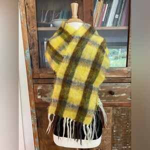 Amazing Vintage Nordstrom English Mohair Plaid Scarf